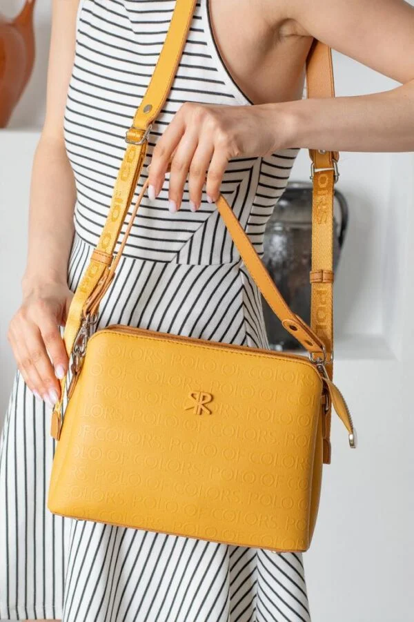 ImPolo Darin Hardal Sarı Kadın Kombin Çanta 25x30 Cüzdan 10x13 Ebat