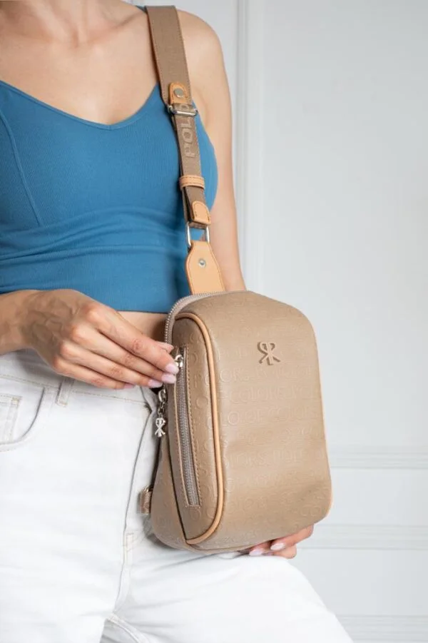 İmpolo Lilyan Vizon Taba Kadın Bel Ve Çapraz Çanta 25x16 Ebatında