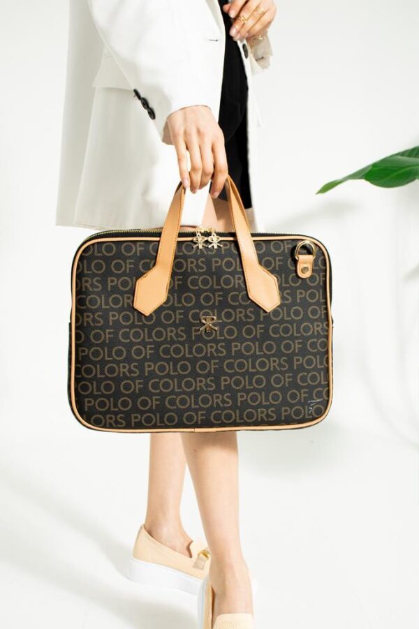 ImPolo Joyce Siyah Kamel Empirme Baskı Unisex Netbok Ve Evrak Çantsı 28x37 Ebatında